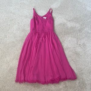 DRESS THE POPULATION Pink Midi Dress Size Small